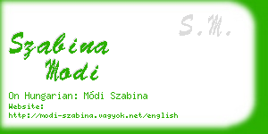 szabina modi business card
